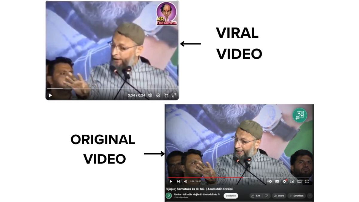 Fact Check: Edited Video Shared As Asaduddin Owaisi Chanting Hindu Prayer