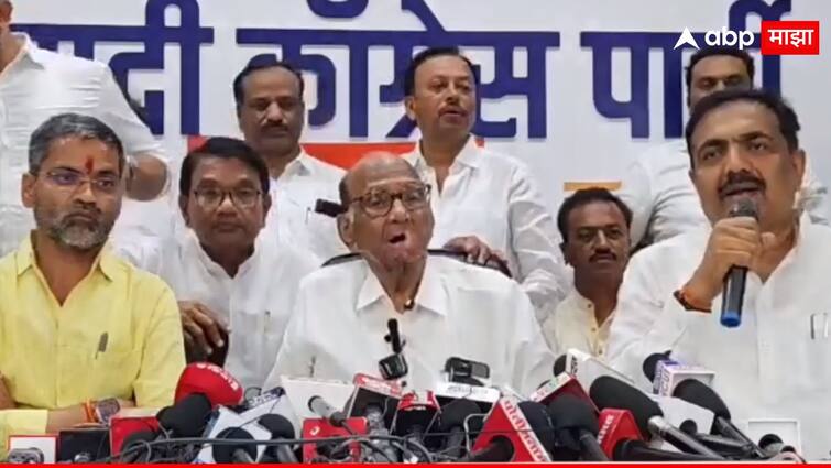 Nilesh Lanke first Reaction of Nilesh Lanke After Join NCP SharadChandra Pawar Group in Pune Maharashtra Politics Ajit Pawar Sharad Pawar Marathi News Nilesh Lanke : शरद पवार गटात प्रवेश करताच अवघड प्रश्न, अडखळलेल्या निलेश लंकेंच्या मदतीला जयंत पाटील धावले!