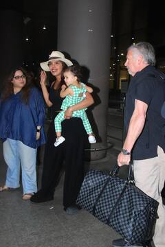 Priyanka Chopra Airport Pics: बेटी संग मुंबई पहुंचीं देसी गर्ल प्रियंका चोपड़ा, मालती को गोद में उठाए एयरपोर्ट पर हुईं स्पॉट
