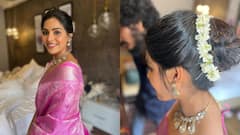 Samyuktha: కొప్పున మల్లెలు, గులాబీ చీర- సంయుక్త క్యూట్ పిక్స్ చూశారా?