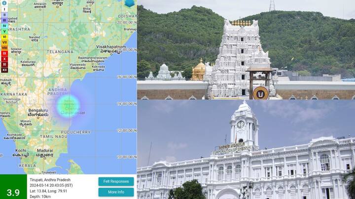Earthquake of Magnitude 3.9 Occurred 58km of Tirupati Andhra Pradesh Earthquake: திருப்பதியில் மிதமான நில நடுக்கம் - சென்னையில் உணரப்பட்ட நில அதிர்வு!