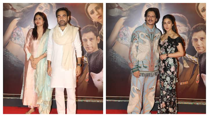 The screening of Sara Ali Khan, Pankaj Tripathi, Vijay Varma, Karisma Kapoor starrer Murder Mubarak was held on Thursday.