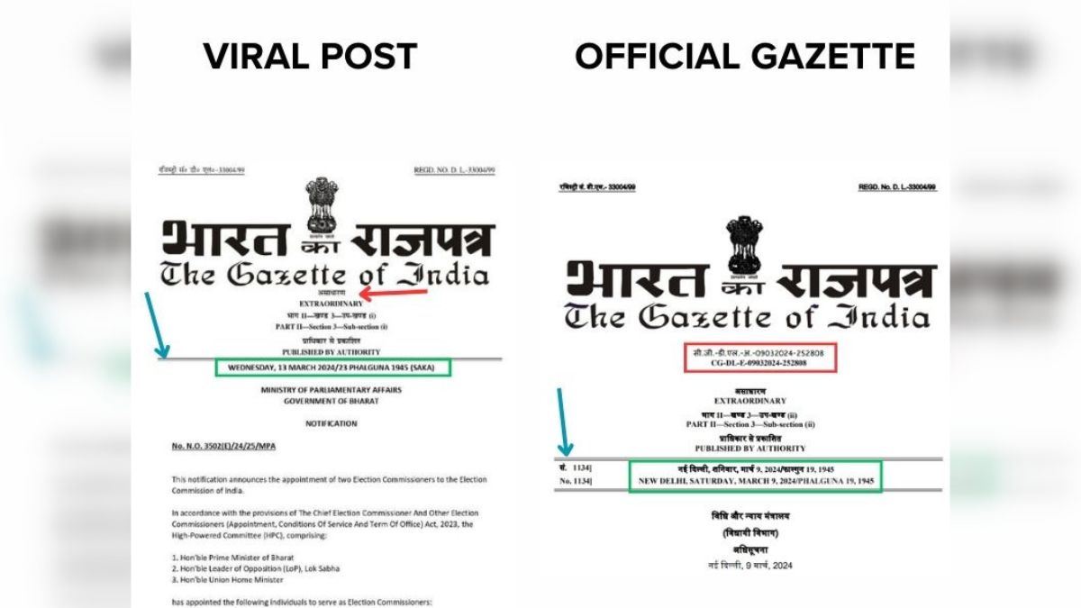 Fact Check: Fake Circular Shared To Claim Indian Govt Has Appointed Two Election Commissioners