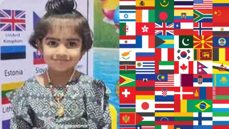 Tamil Nadu Villupuram  3-Year-Old Child Krutisha Can Name All 195 Countries Identify Their Flags அடடே.. 195 நாடுகளின் பெயர்கள்.. தேசியக் கொடிகளின் அடையாளம்.. வியக்க வைக்கும் விழுப்புரம் குழந்தை..