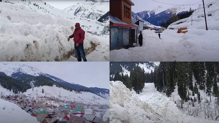 Jammu-Kasmir Avalanche News: भारी बर्फबारी और हिमस्खन से उत्तरी कश्मीर के कई क्षेत्रों का संपर्क टूट गया है. स्थानीय लोगों लिंक रोड से बर्फ हटाने में देरी से अधिकारियों के रवैये से खासा नाराज हैं.