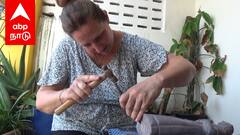 20 வருட காதல்.. கடல் கடந்த சிற்ப காதல்..! மாமல்லபுரம் சிற்பியை திருமணம் செய்துகொண்ட பிரான்ஸ் நாட்டுப் பெண்..