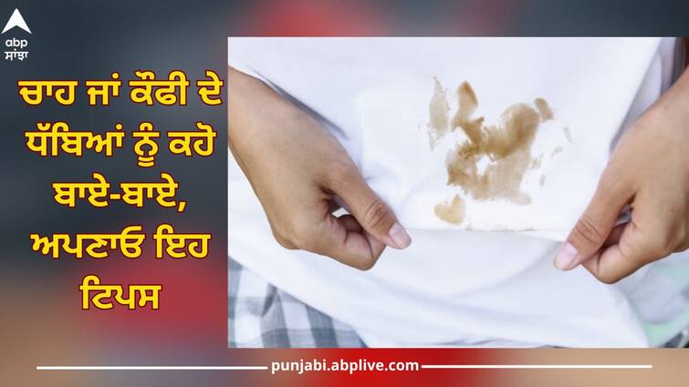 If you have stubborn stains of tea or coffee on white clothes, these easy tips will help you. Remove Stain From White Shirt :ਇੰਝ ਕਰੋ ਚਿੱਟੇ ਕੱਪੜਿਆਂ 'ਤੇ ਚਾਹ ਜਾਂ ਕੌਫੀ ਦੇ ਜ਼ਿੱਦੀ ਧੱਬਿਆਂ ਨੂੰ ਸਾਫ, ਇਹ ਟਿਪਸ ਬਹੁਤ ਕਾਰਗਾਰ, ਜਾਣੋ