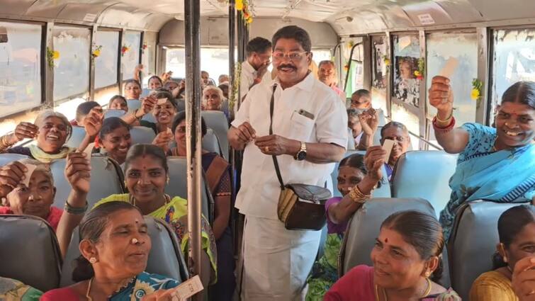 Tirupathur news Free bus service for girls started in Yelagiri - TNN ஏலகிரி மலையில் கட்டணமில்லா பேருந்து சேவை தொடக்கம்; கண்டக்டர் ஆக மாறிய எம்எல்ஏ
