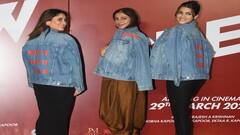 Crew Trailer: ક્રુની ટ્રેલર લોન્ચિંગ ઈવેન્ટમાં ગ્લેમરસ અંદાજમાં જોવા મળી કરીના,કૃતિ અને તબ્બુ