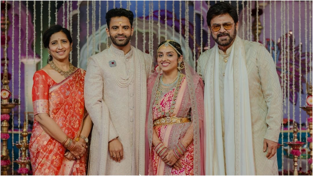 Venkatesh daughter wedding Hayavahini Nishant Paturi get married See Photos Venkatesh Daughter Wedding: ఓ ఇంటి కోడలైన వెంకటేష్ రెండో కుమార్తె - అల్లుడితో విక్టరీ దంపతుల్ని చూడండి
