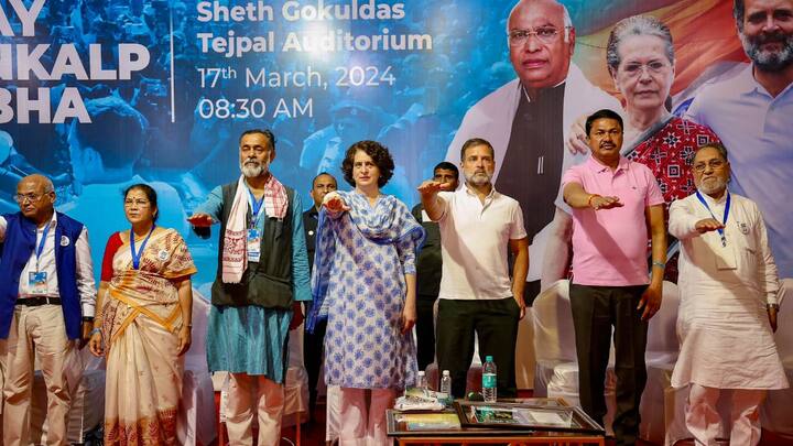 This event follows the recent announcement by the Election Commission of the dates for the upcoming Lok Sabha polls, scheduled from April 19 to June 1, with vote counting slated for June 4. (Image Source: PTI Images)