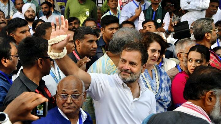 On Saturday, Rahul Gandhi's Bharat Jodo Nyay Yatra made its way into Mumbai from neighbouring Thane.  (Image Source: PTI Images)