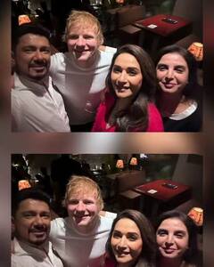 Ed Sheeran ने Madhuri Dixit संग दिए ऐसे पोज, इन सेलेब्स संग भी हॉलीवुड सिंगर ने की खूब मस्ती