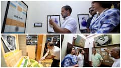 Rahul, Priyanka Gandhi Pay Homage To Mahatma Gandhi At Mumbai Home 'Mani Bhavan'