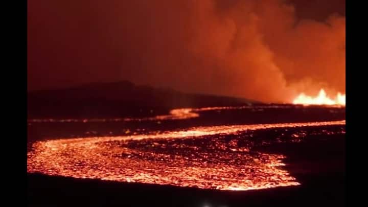 Volcano In Iceland Reykjanes Peninsula Fissure Eruption Stora Skogfell Hagafell  Blue Lagoon Closes Down As Precaution Volcano In Iceland: Authorities Declare Emergency Following 4th Eruption Since December