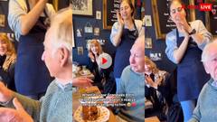 Video: 89 साल के ग्रेंडफादर को रेस्टोरेंट में दिया बर्थडे सरप्राइज, पार्टी का इमोशनल वीडियो वायरल