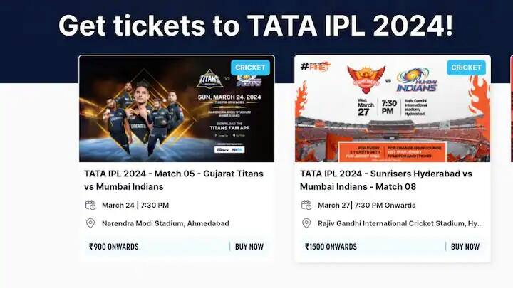 આ પછી તમારે તમારું શહેર પસંદ કરવાનું રહેશે. અને પછી તે મુજબ આગામી મેચોની ટિકિટો તમને બતાવવામાં આવશે.