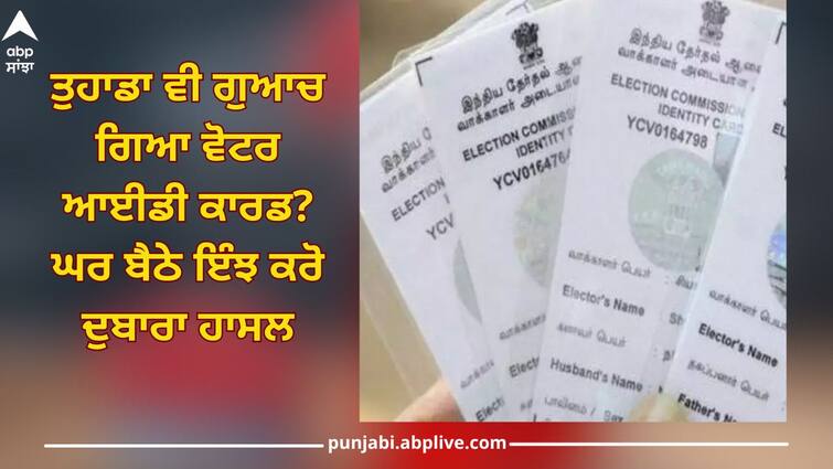 Don't worry if you lost your voter id card, do this at home and regain it Duplicate Voter ID Card: ਤੁਹਾਡਾ ਵੀ ਗੁਆਚ ਗਿਆ ਵੋਟਰ ਆਈਡੀ ਕਾਰਡ? ਚਿੰਤਾ ਨਾ ਕਰੋ, ਘਰ ਬੈਠੇ ਇੰਝ ਕਰੋ ਦੁਬਾਰਾ ਹਾਸਲ