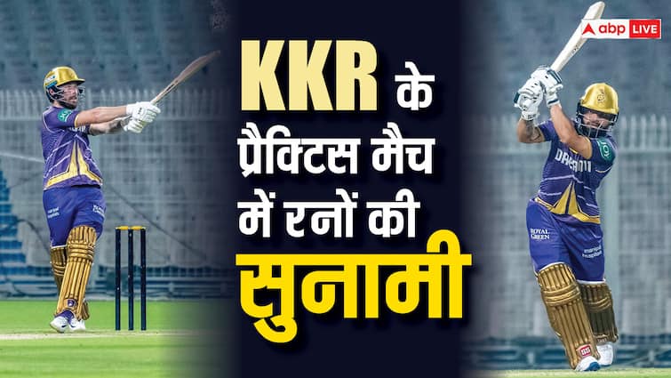 IPL 2024 Kolkata Knight Riders Practice Match Phil Salt Manish Pandey Half Century Rinku Singh KKR IPL 2024: KKR के प्रैक्टिस मैच में रनों की सुनामी, साल्ट-पांडे का तूफानी अर्धशतक