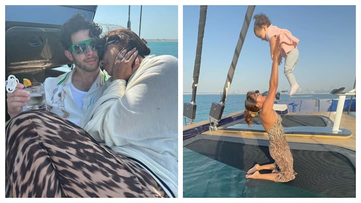 Priyanka Chopra, who is currently in India, shared a few pictures from her vacation in Dubai with husband Nick Jonas and daughter Malti Marie.