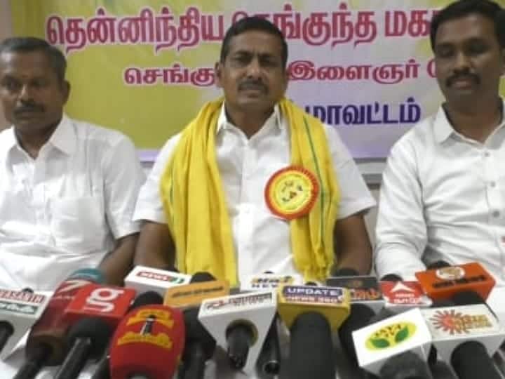 Karur news Working Committee Meeting on Parliamentary Elections on behalf of South India Sengunder Mahajana Sangh - TNN திருப்பூர் ரயில் நிலையத்திற்கு குமரன் பெயர் சூட்ட வேண்டும்; தென்னிந்திய செங்குந்தர் மகாஜன சங்கம்