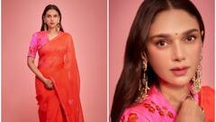 Aditi Rao Hydari Looks 'Chatak' In An Orange Saree; SEE PICS