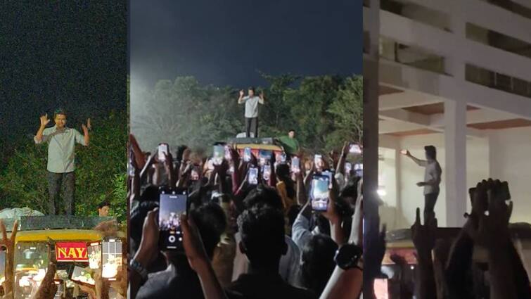 Actor Vijay meet his Kerala fans and taking selfie with the crowd Actor Vijay: “கேரள ரசிகர்களுக்கு சமர்ப்பணம்” - கெத்து காட்டிய விஜய்.. ஜாலியாக ஒரு செல்ஃபி!