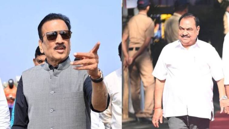 Girish Mahajan Slams Eknath Khadse once used to manage the bag of Haribhau Jawale after leaving the BJP his strength ended NCP Sharad Pawar Faction Jalgaon Maharashtra Politics Marathi News Girish Mahajan : एकनाथ खडसे एकेकाळी हरिभाऊ जावळेंची बॅग सांभाळायचे, भाजप सोडल्यानंतर त्यांची ताकद संपली : गिरीश महाजन