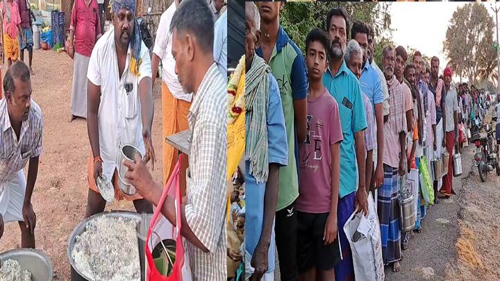 Dindigul next to Vatthalakundi is a strange festival where only men participated - TNN மலை போல் கிடா கறி..! விடிய விடிய அணையாமல் எரிந்த அடுப்பு.. ஆண்கள் மட்டுமே பங்கேற்ற கறி விருந்து