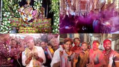 In Pics: जोधपुर के गंगश्याम मंदिर में होली की धूम, परिवार संग गजेंद्र सिंह शेखावत भी पहुंचे, देखें तस्वीरें