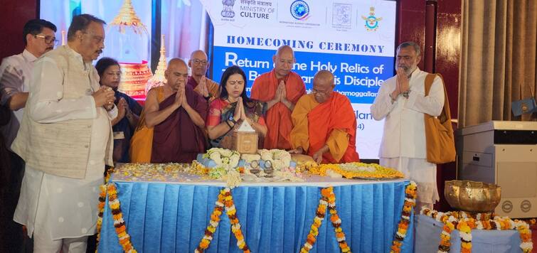 The holy relics of Lord Buddha were returned to India, sent to Thailand for worship and display Lord Buddha Relics:ભગવાન બુદ્ધના અવશેષો થાઇલેન્ડથી ભારત પરત આવ્યા, દિલ્હીમાં કરવામાં આવી વિશેષ  પૂજા