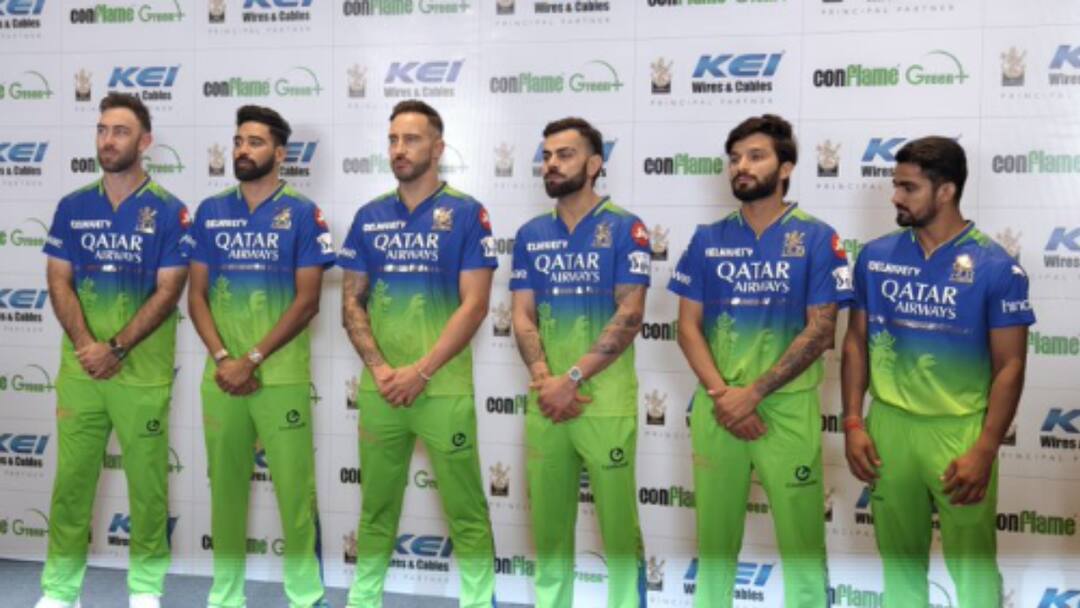 ipl 2024 royal challengers bengaluru launch new green jersey csk vs rcb ipl 2024 match chennai WATCH: Royal Challengers Bengaluru Launch Green Jersey Ahead Of CSK vs RCB IPL 2024 Match