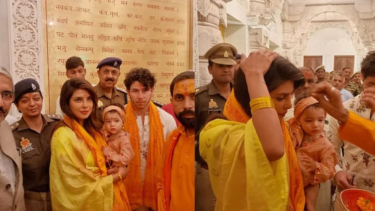 Priyanka Chopra, Nick Jonas Seek Blessings At Ram Mandir In Ayodhya With Daughter Malti Marie Priyanka Chopra: কোলে একরত্তি মেয়ে, পাশে নিক জোনাস, রামমন্দিরে পুজো দিলেন প্রিয়ঙ্কা চোপড়া