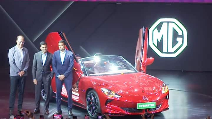 MG Motor presented a variety of high-quality EVs in India, among them the MG Cyberster, which stands as the sole soft-top roadster EV available worldwide