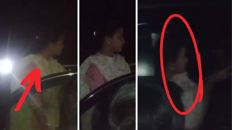 Congress Leader Praniti shinde get angry on mob tell them don't touch my car near Pandharpur Maharashtra Praniti Shinde: आंदोलकांनी गाडी घेरली, प्रणिती शिंदेंचा रौद्रावतार, म्हणाल्या, एsss गाडीला हात लावायचा नाय!