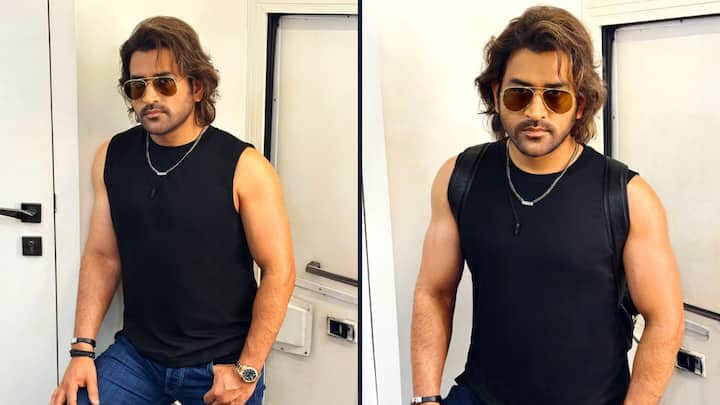 IPL 2024 MS Dhoni Long Hairstyle Vintage Look CSK vs RCB Aalim Hakim Viral Pictures MS Dhoni's Vintage Long-Haired Look Ahead Of CSK vs RCB IPL 2024 Opener Goes Viral