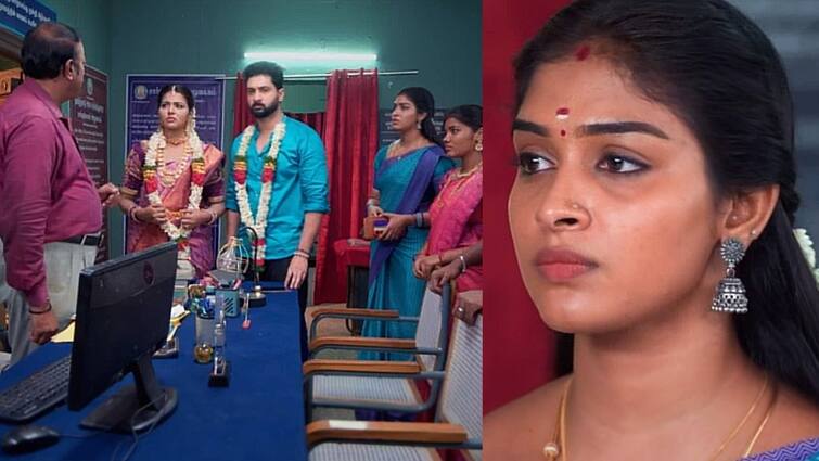 karthigai deepam serial today 21st march zee tamil written update Karthigai Deepam: கல்யாண நாள் சந்தோஷத்தில் மீனாட்சி.. 2வது மனைவியுடன் வந்த ஆனந்த்: பரபரப்பில் கார்த்திகை தீபம்!