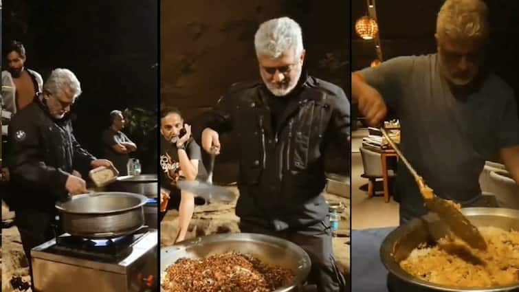 Actor Ajithkumar special biriyani making for his bike crew Ajithkumar: பைக் ஓட்டுவோம்..பிரியாணி கிண்டுவோம்.. நடிகர் அஜித்குமாரின் வைரல் வீடியோ!