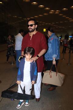 फैमिली के साथ घूमने निकले सैफ अली खान, करीना कपूर की जैकेट ने खींचा सबका ध्यान