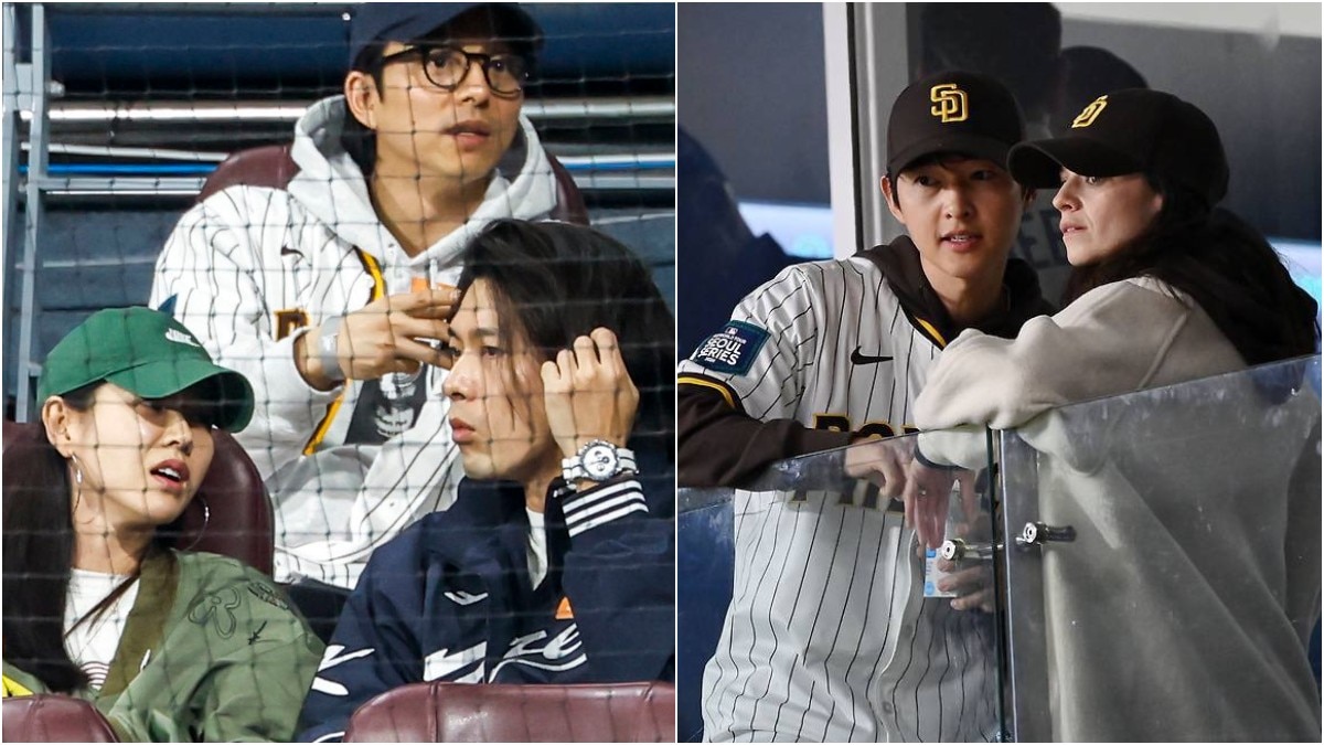 Korean Actors Gong Yoo Song Joong Ki Hyun Bin Son Ye Jin At A Baseball Game  Photos