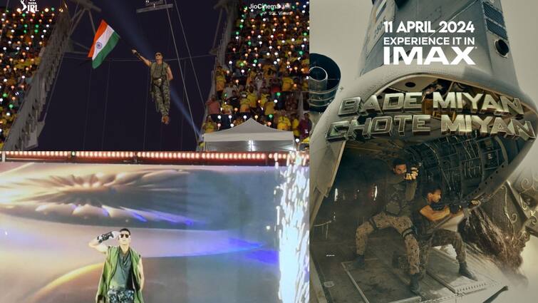 IPL 2024 akshay kumar waves national flag in ipl opening ceremony IPL 2024: 'எல்லாம் ஒரு ப்ரோமோஷன் தான்..' தேசியக்கொடி ஏந்தி ஐபிஎல் தொடக்க விழாவில் ஷோ காட்டிய அக்‌ஷய் குமார்!