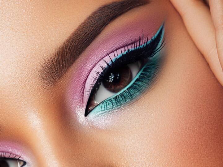5. Pastel Eyeliner: Embrace soft pastel tones like lavender, mint green, or baby blue for your eyeliner to achieve a dreamy and ethereal look that's perfect for a festive occasion. (Image source: getty images)
