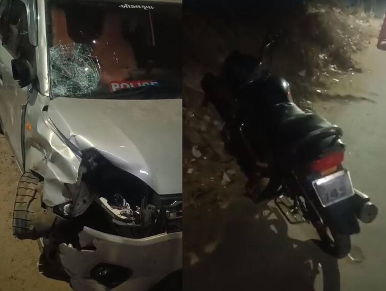 Four members of a family were hit by a reckless car of a policeman in Ahmedabad, all hospitalized અમદાવાદમાં પોલીસ કર્મચારીની બેફામ કારે પરિવારના ચાર લોકોને અડફેટે લીધા, તમામ હોસ્પિટલમાં દાખલ