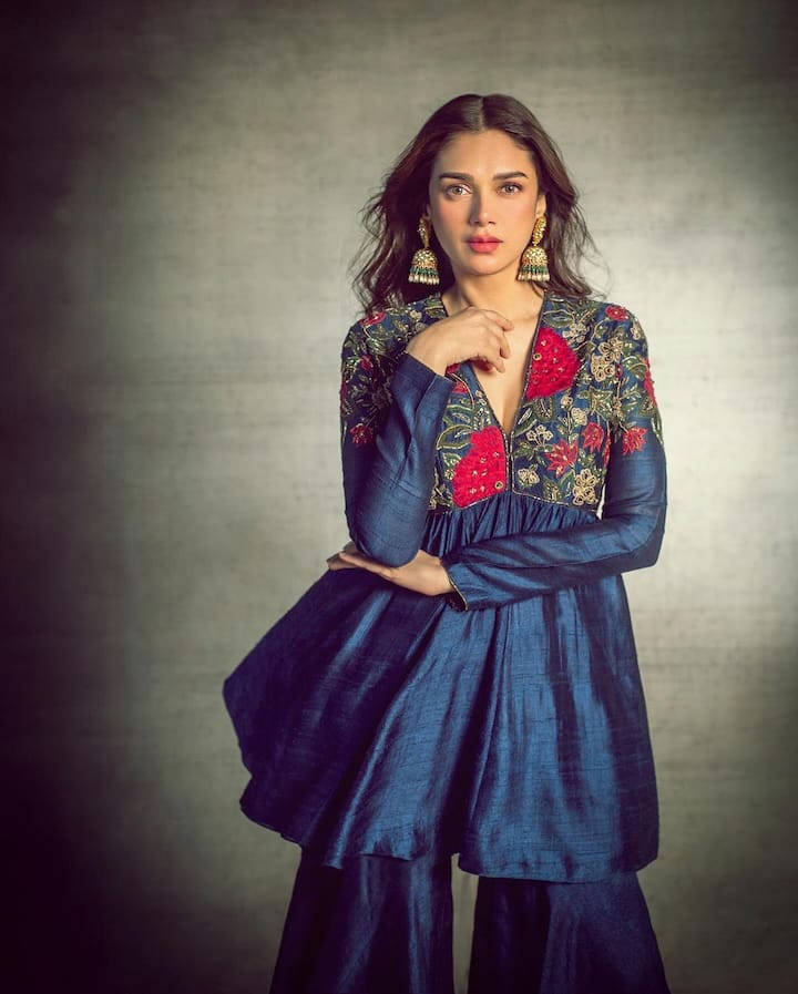 Aditi Rao Hydari Looks Eid Ready In Blue Sharara, See Pics