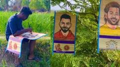 CSK vs RCB IPL 2024 | అభిమాన క్రికెటర్లను అద్భుతంగా గౌరవించిన ఆర్టిస్ట్ | ABP Desam