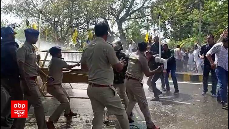 Arvind Kejriwal Arrest: Water canons, lathicharge by police on AAP staff in Kurukshetra | ABP Information