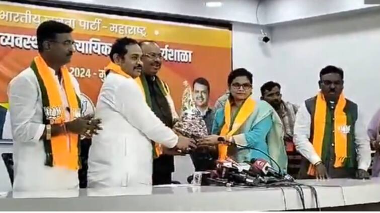 lok sabha elections 2024 Maharashtra Congress Leader Nitin Kodwate Wife Join BJP In Mumbai Today Congress Suffers Setback As Nitin Kodwate, Wife Join BJP In Mumbai Ahead Of Lok Sabha Polls