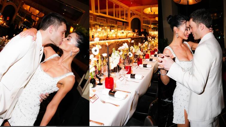 Amy Jackson Ed Westwick engagement photos goes viral Amy Jackson: மணப்பெண்ணான துரையம்மா! கோலாகலமாக நடந்த எமி ஜாக்சன் நிச்சயதார்த்தம்!