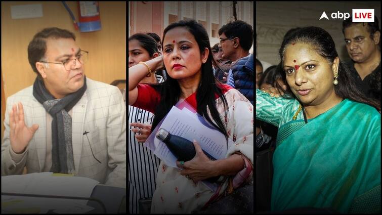 CBI raid TMC Mahua Moitra ED raid AAP MLA Gulab Singh and relatives of  K Kavita Central agencies in action before lok sabha election 2024 Raid on Opposition Leaders: एक्शन में केंद्रीय एजेंसियां, AAP MLA के घर IT, के कविता के रिश्तेदारों के घर ED तो महुआ मोइत्रा के ठिकानों पर CBI का छापा