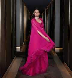 Aditi Rao Hydari Looks Elegant In Pink Ruffle Co-Ord Set; See Pics
